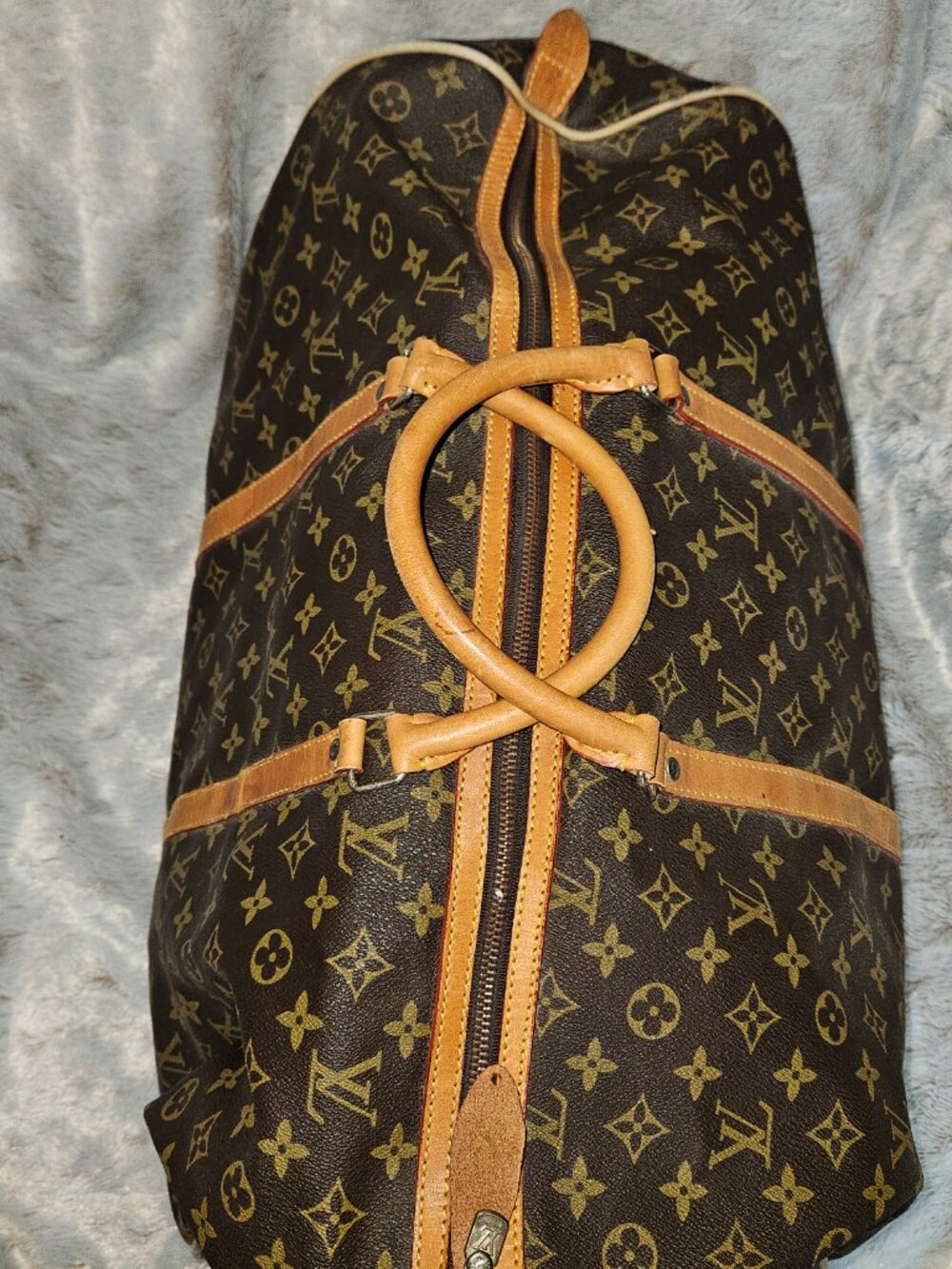 Louis Vuitton Keepall Gold Hardware Duffle 55 Brown Canvas  {#830-1}
